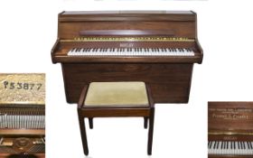 Bentley - Very Good Quality Upright Piano, Serial No 153877 with Piano Stool - Please See Photo.
