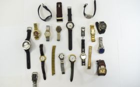 Large Bag Of Watches, mainly quartz with a few mechanical.