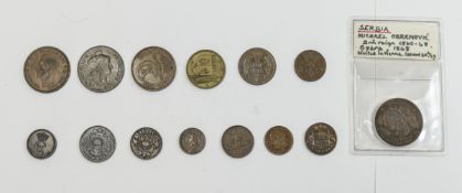 A Collection of High Grade World Bronze and Copper Coins ( 14 ) Coins In Total.