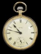 Smiths - Gents 9ct Gold Open Faced Pocket Watch.