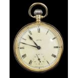 Smiths - Gents 9ct Gold Open Faced Pocket Watch.