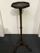 Victorian - Elegant and Superior Carved Walnut Torchere Plant or Vase Stand,