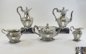 Elkington & Co Very Fine Quality Scottish Silver 5 Piece Tea and Coffee Service.