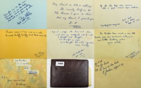 Vintage Autograph Book With unrecognised signatures,