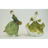 Royal Doulton Figures ( 2 ) In Total. 1/ Grace - Style One. HN2318. Designer M. Nicoll. Height 7.