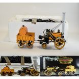 Hornby 3 1/2" Gauge Live Steam Stephenson's Rocket Set Boxed with instructions, track accessories.