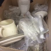 Large Box of Miscellaneous Pottery And G