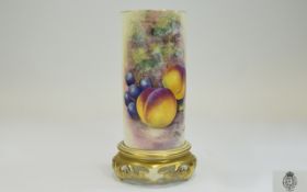 Royal Worcester Fine Hand Painted Cylind