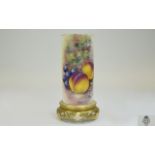 Royal Worcester Fine Hand Painted Cylind