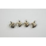 4 Silver Heart Shaped Lockets