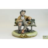 Capodimonte Early Signed Figure ' Tramp