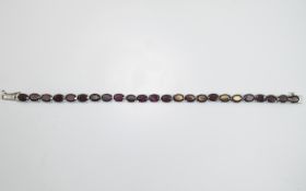 Indian Garnet Tennis Bracelet, 26cts of