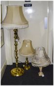 Brass Standard Lamp & Matching Table Lam