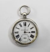 Antique Swiss - Open Faced Silver Pocket