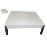 Contemporary Square White Coffee Table w