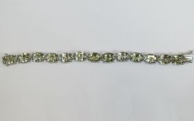 Green Amethyst Tennis Bracelet, 70cts of