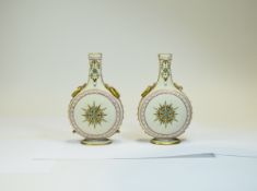 Royal Worcester Hand Decorated Pair of J