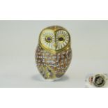 Royal Crown Derby Paperweight ' Barn Owl