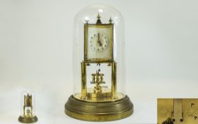 Gustav Becker 400 Day Anniversary Clock Under a Glass Dome. c.1910.