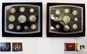 Royal Mint 2001 United Kingdom Proof Set - 10 Proof Coins In Total From 5 Pounds to One Pence.