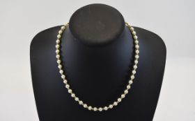 Ladies 14ct Gold and Cultured Pearl Necklace,