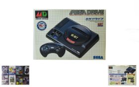 Sega - 16 Bit Mega Drive Computer Video Game + Extra Control Pad.