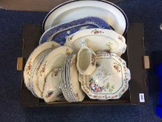 Alfred Meakin Part Dinner Set, together with 3 large oval plates.