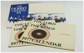 Two " The Lord Of The Rings " 1977 Calendar Together With Two " The Hobbit " 1976 Calendar,