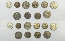 A Collection of U.S.A Silver Coins ( 10 ) Coins In Total.