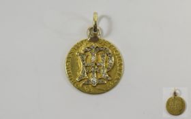 George III 22ct Gold Spade Guinea / Pendant, Encrusted with Old Cut Diamonds. Date 1798.