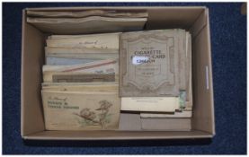Box Of Cigarette Cards, Mostly Stuck Down In Booklets/Albums, Tennis, Sea Fishes, Radio Celebrities,