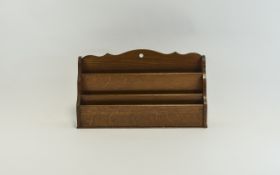 Oak Letter Rack Early 20th Century letter rack approx dimensions 15 inches width,