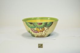 Clarice Cliff Hand Painted Footed Bowl ' Aurea ' Design. c.1934. Frit Mark to Top Rim. 8.
