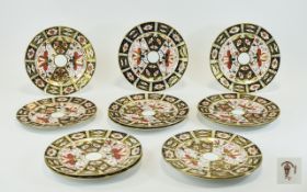 Royal Crown Derby Imari - Traditional Pattern Set of 12 Cabinet Plates. Pattern 2451, Date 1896.