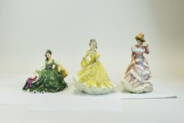 Royal Doulton Figurines ( 3 ) In Total. Comprises 1/ Sharon HN3603. Designer N. Pedley.