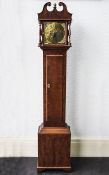 Reproduction Grandmother Clock, brass dial with Roman Numerals, marked to dial E J Goodfellow,