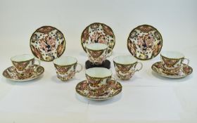 Royal Crown Derby Fine Quality Imari Pattern Set of Cups and Saucers ( 12 ) Pieces In Total.