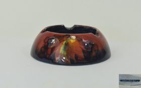 Moorcroft Large Flambe Leaf and Berry Patterned Table Ashtray. Signed to Underside. 2.