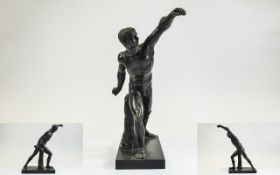 A Fine Classical Greek Style Bronze Sculpture of a Young Athlete - 19th Century.