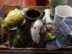 Small Collection of Pottery to Include Wade Jasperware vase, Wadeheath Jug, more Jasperware,