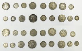 A Collection of Good Graded Silver World Coins, Mostly British Silver Coins ( 17 ) Coins In Total.