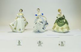 Royal Doulton Figurines ( 3 ) In Total. Comprises 1/ Beatrice. HN3263. Issued 1989 - 1998.