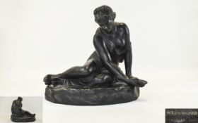 Wedgwood Polished Basalt Figure - Called ' Nymph at Well ' c.1860.