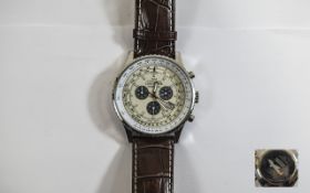 WM of Switzerland, Lancaster Heritage Stainless Steel Chronograph Wrist Watch,