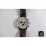 WM of Switzerland, Lancaster Heritage Stainless Steel Chronograph Wrist Watch,