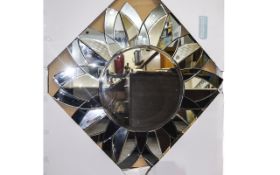 Large Decorative Circular Flower Mirror Brand new and boxed featuring circular mirror centre with