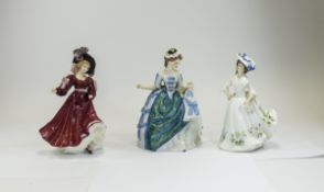 Royal Doulton Figurines ( 3 ) In Total. Comprises 1/ Linda. HN3374. Designer N. Pedley.