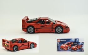 LEGO Construction Box Set; Lego Creator 10248 Ferrari F40. Racing-Red, Detailed Engine.