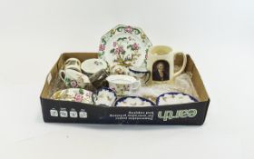 Assorted Box of Miscellaneous to include cups and saucers, tankard,