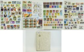 Mixed modern Commonwealth stamps in 16 page A4 white stock book.